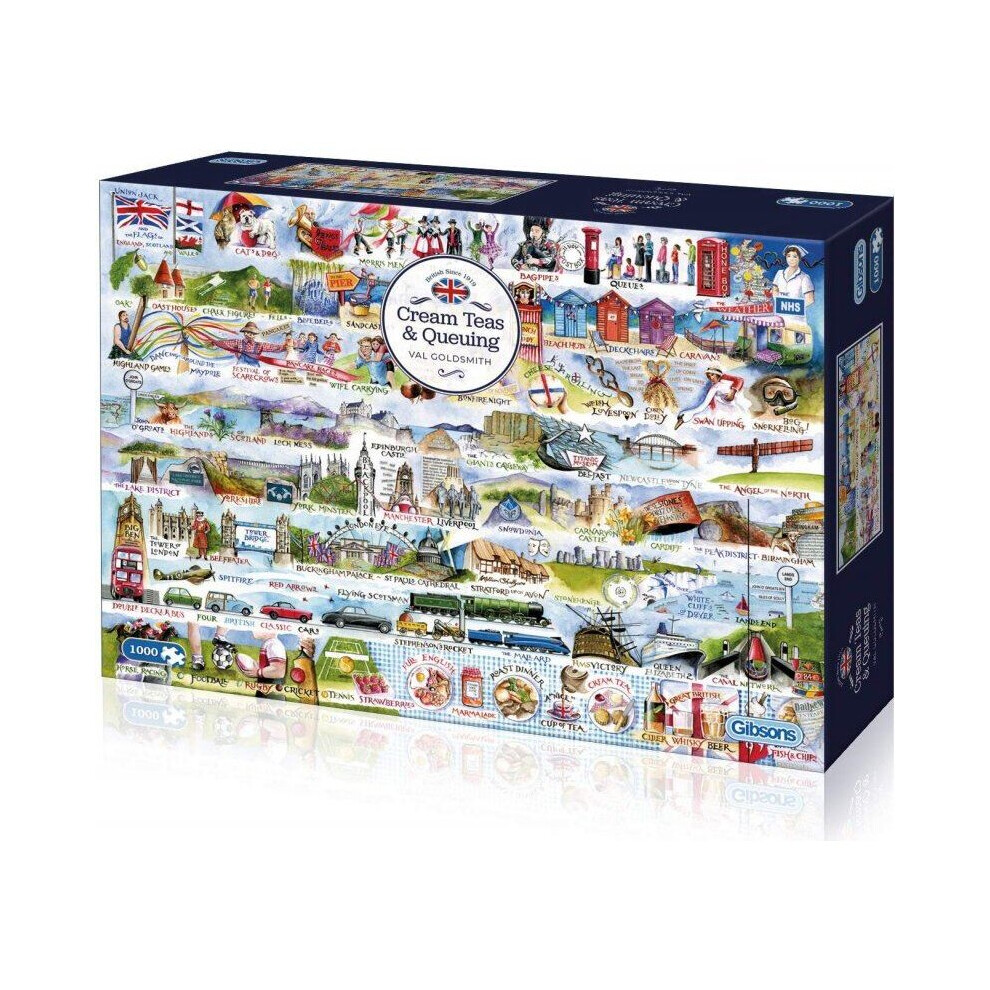 Cream Teas & Queuing 1000 pc Jigsaw by Gibsons