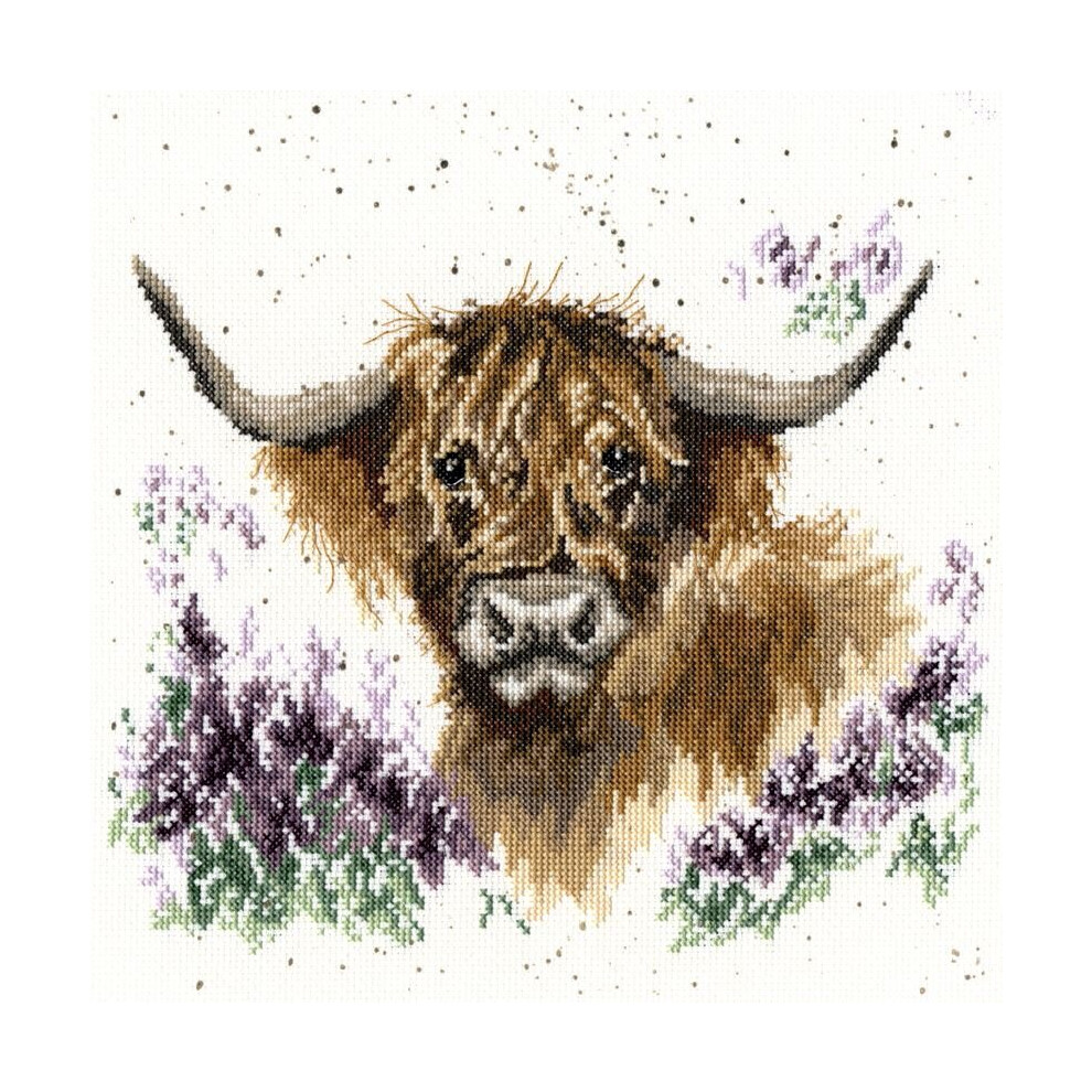 Highland Heathers (XHD9) Cross Stitch Kit by Wrendale Designs