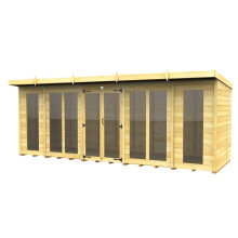 Pent Summer House 18ft x 6ft (Full Height Window) Fast & Free 2-5 Nationwide Delivery