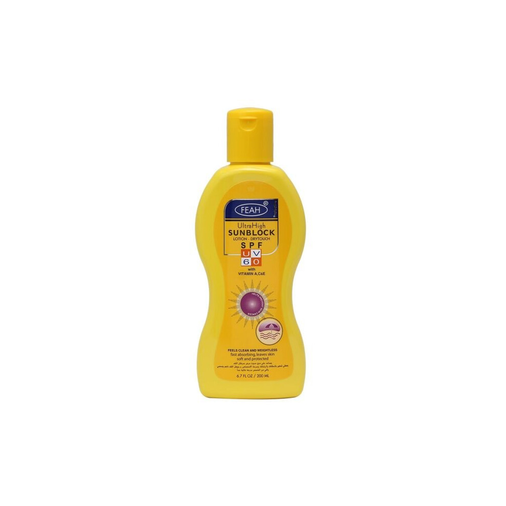 Feah Spf 60 Sunblock With Vitamin A,C & E In 200Ml