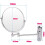 8 Inch 5X Magnifying Wall Mounted Makeup Mirror 5