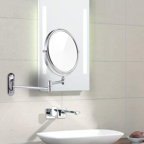 8 Inch 5X Magnifying Wall Mounted Makeup Mirror 2