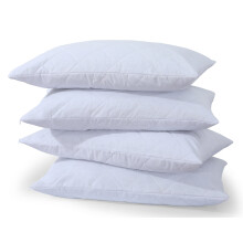 (Pack of 4) Pack of 2,4 Pillow Protectors Quilted Polycotton Antibacterial Zipped Pillowcase in Standard Size 29" x 19"