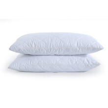 (Pack of 2) Pack of 2,4 Pillow Protectors Quilted Polycotton Antibacterial Zipped Pillowcase in Standard Size 29" x 19"