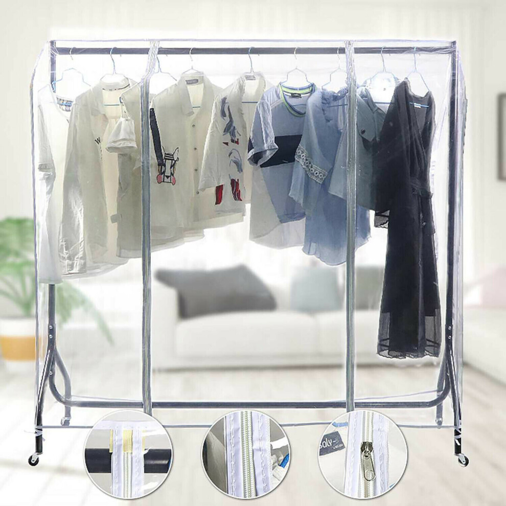 NEW Heavy Duty Clear Waterproof 4ft Clothes Rail Cover (cover only) UK