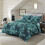 (Teal , Double ) Duvet Cover Set Arlo Triangles Geometric 1