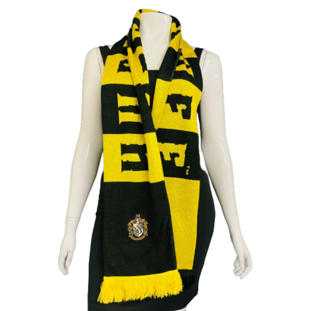 (Hufflepuff Scarf) Harry Potter Hogwarts All House Scarf Knit Wool