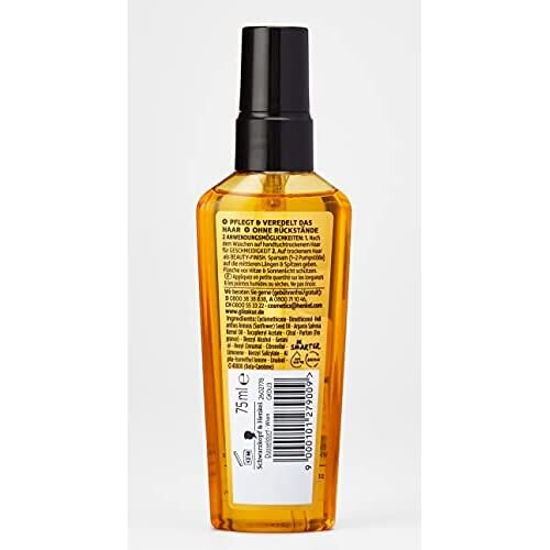 Gliss Kur Έλαιο Μαλλιών Daily Oil Elixir (75 ml), Έλαιο για Ξηρά Μαλλιά με Αργανέλαιο 2