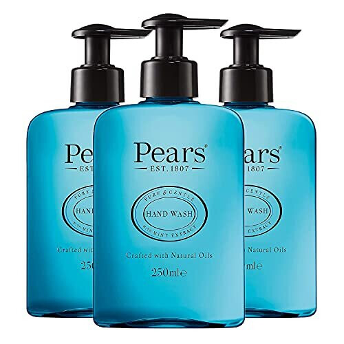 Pears Hand Wash (3 x 250 ml) Pure and Gentle with Mint Extract