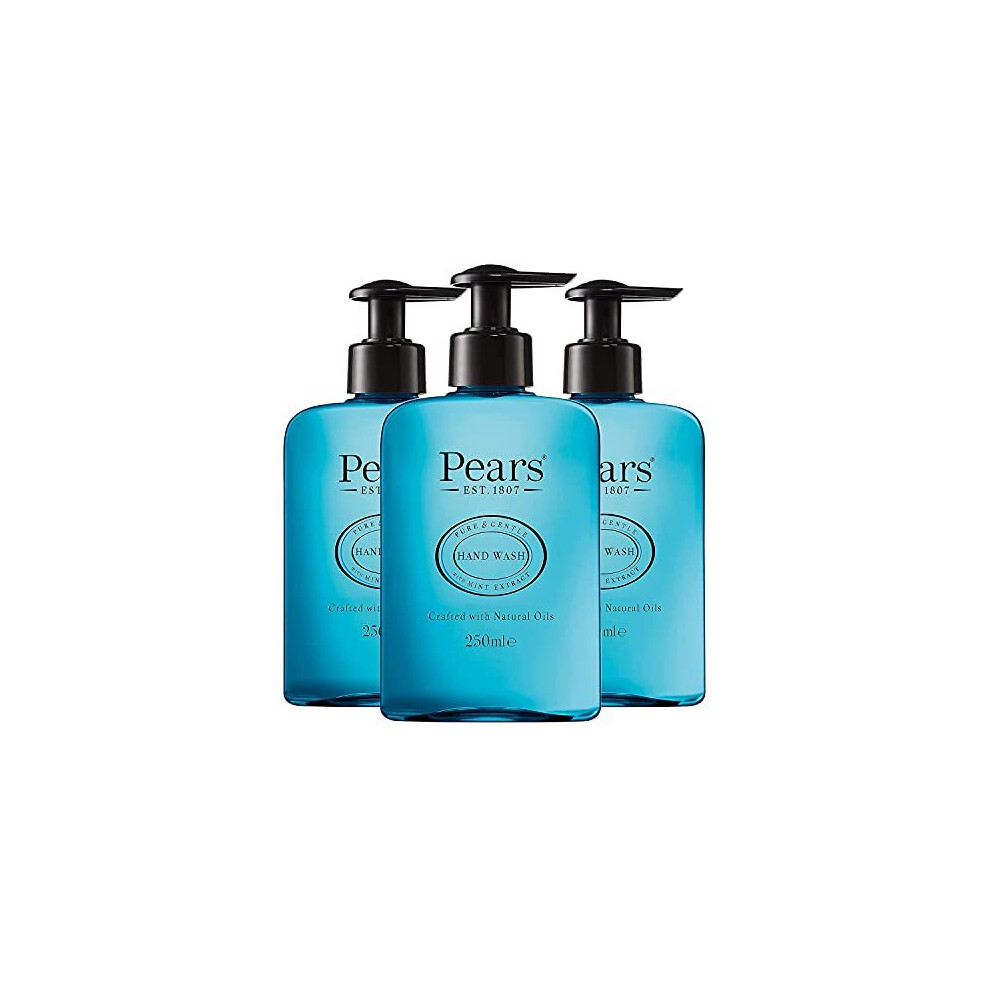 Pears Hand Wash (3 x 250 ml) Pure and Gentle with Mint Extract