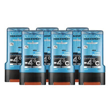 L'Oréal Men Expert Cool Power Shower Gel for Men – 300 ml, Pack of 6 (Bulk Buy)