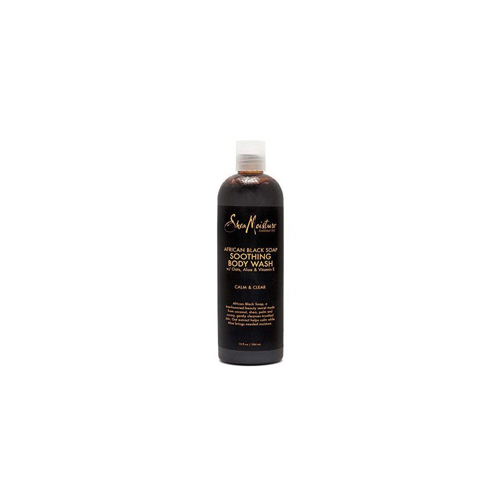 Shea Moisture African Black Soap Soothing Body Wash, 13 oz