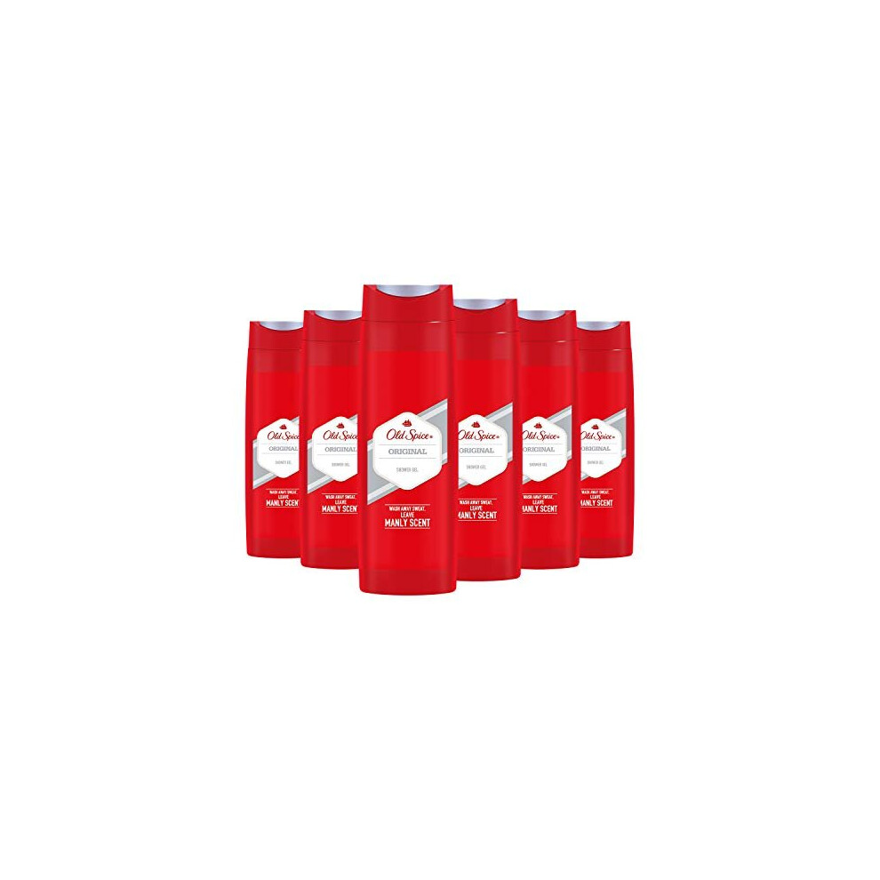 Old Spice Original Men's Shower Gel 6 Pack (6 x 400 ml)