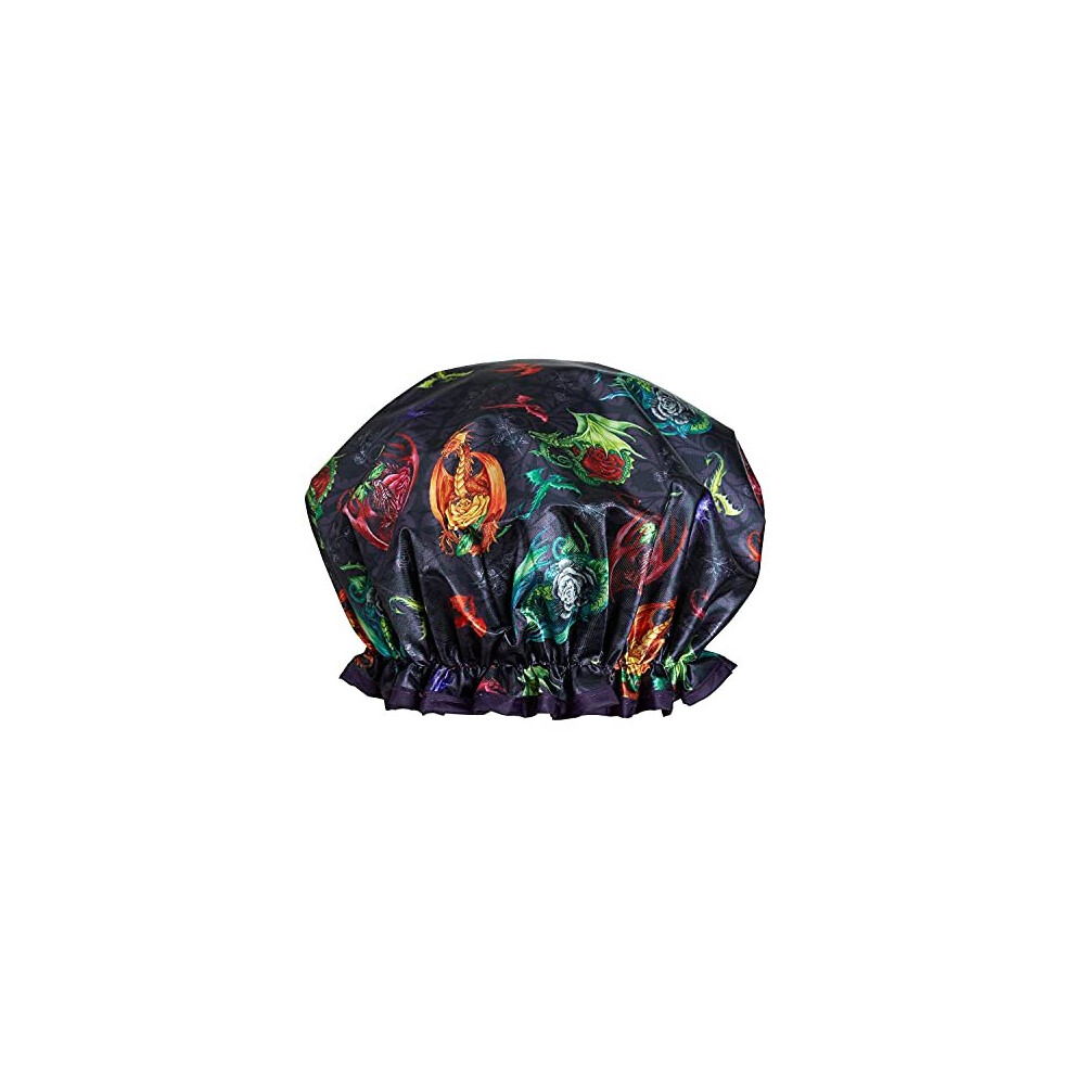 Bodylife Shower Cap Reusable Bath Cap Dual Layered Waterproof Mystic Dragons 27Cm