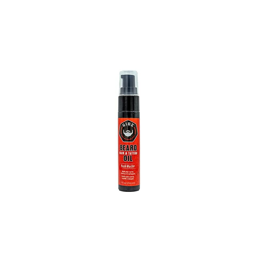 Gibs Best Beard Oil Beard, Hair, & Tattoo Oil, 1 Oz. (Bush Master)
