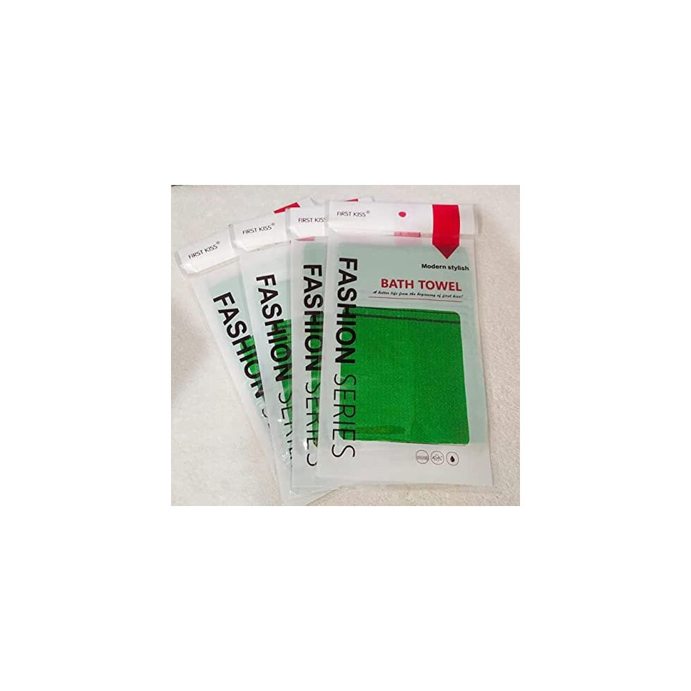 Korean Italy Towel Green Korean Exfoliating Bath Washcloth (Green)_5Pcs