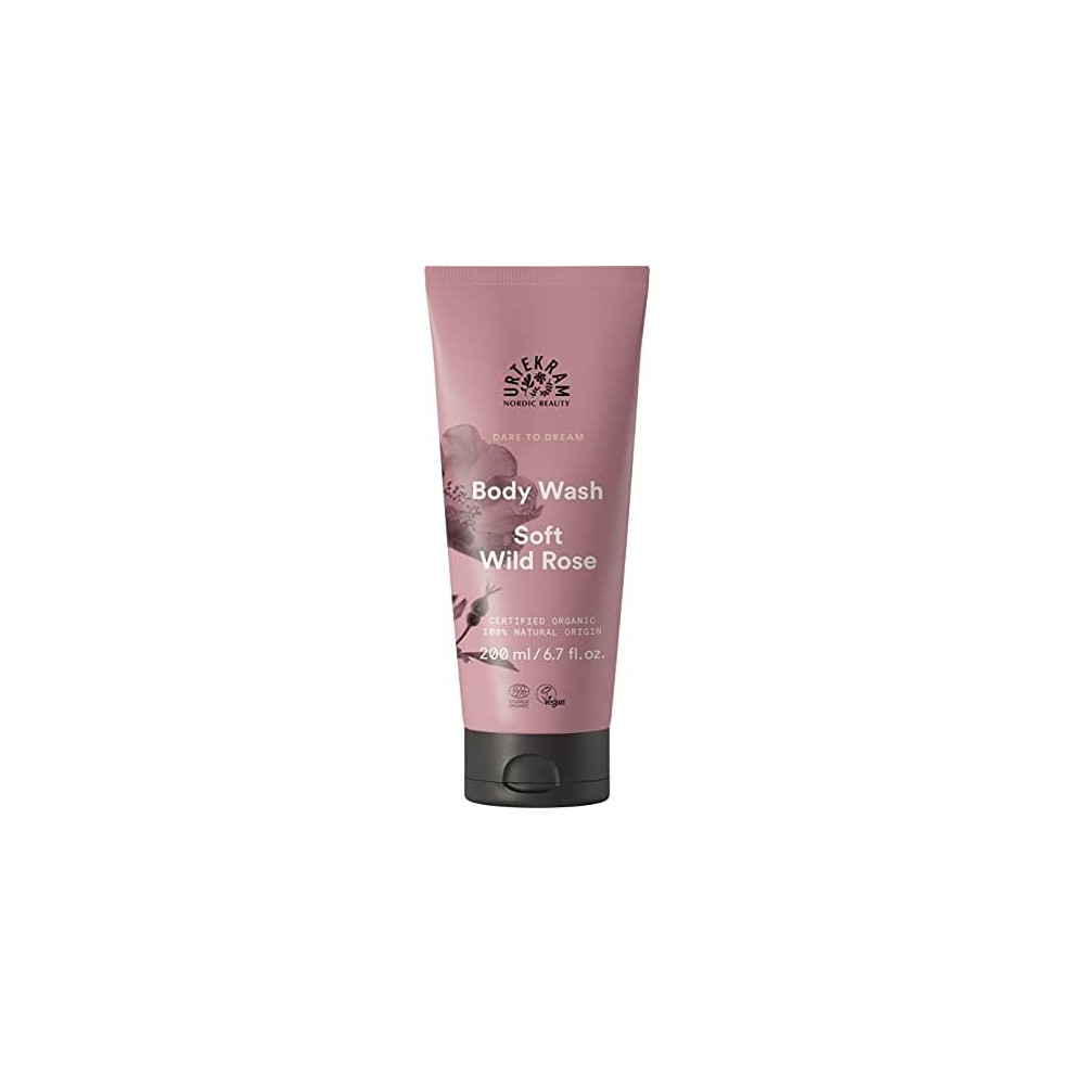Urtekram Soft Wild Rose Body Wash with Aloe Vera, 200 ml | COSMOS ORGANIC certified by Ecocert Greenlife; Moisturising shower gel with natural oils and a floral scent - Image 4