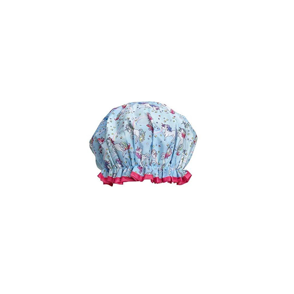 Bodylife Shower Cap Reusable Bath Cap Dual Layered Waterproof Unicorn 27Cm