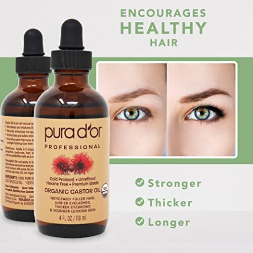 Pura D'or, Bio-Rizinusöl, 4 fl oz (118 ml) 2