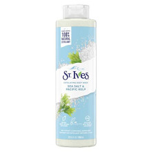 St. Ives Purifying Sea Salt & Pacific Kelp Exfoliating Body Wash (650ml) Made with Plant-Based Cleansers & 100% Natural Exfoliant 16 oz Shower Ge