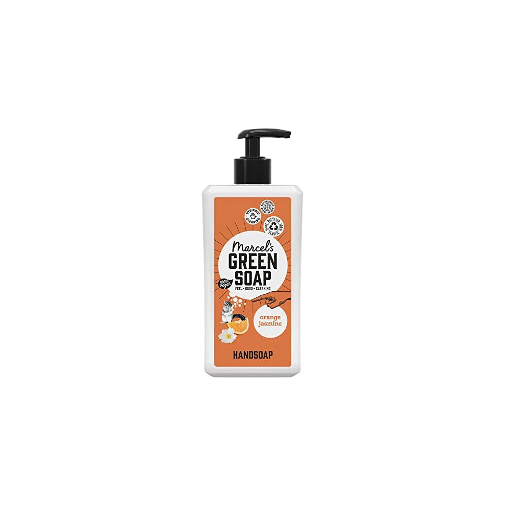 Marcel's Green Soap - Hand Soap - Orange & Jasmine - 97% Biodegradable - Natural Ingredients - 250 Ml