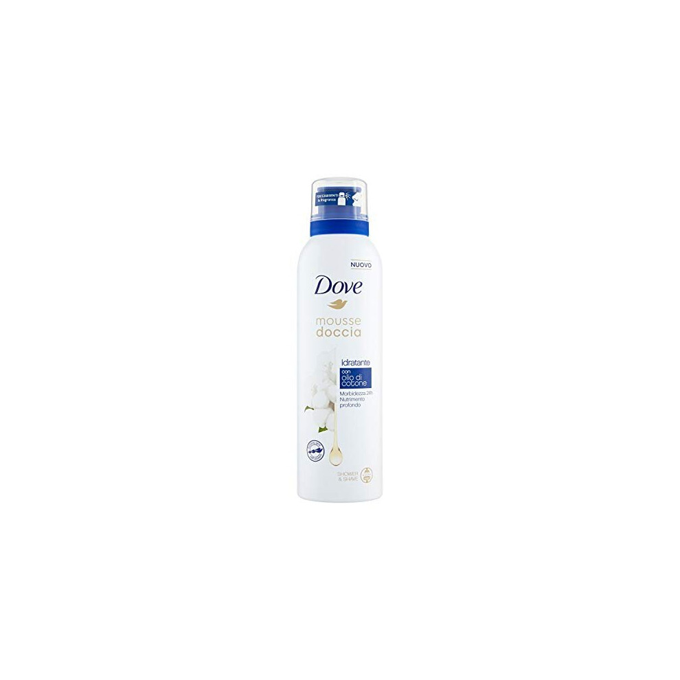 Dove Mousse Shower with Moisturizing Cream Cotton Oil 200 ml