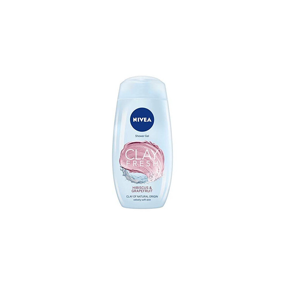 NIVEA Clay Fresh Hibiscus & Grapefruit Shower Gel, 250 ml