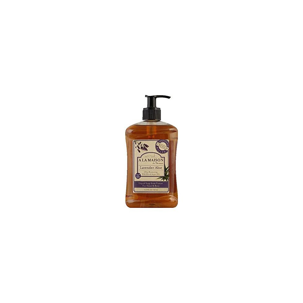 A La Maison Lavender French Liquid Soap Aloe 16.90 Ounces