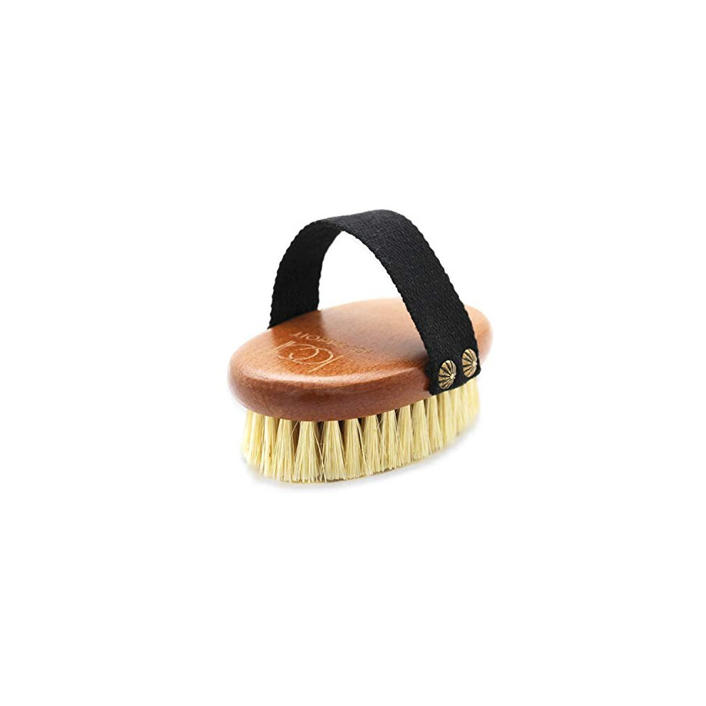 Icandoit Dry Brushing Body Brush,100% Natural Agave Cactus Bristle High Strength Dry Body Brush For Cellulite And Lymphatic, Dry Skin Brush With