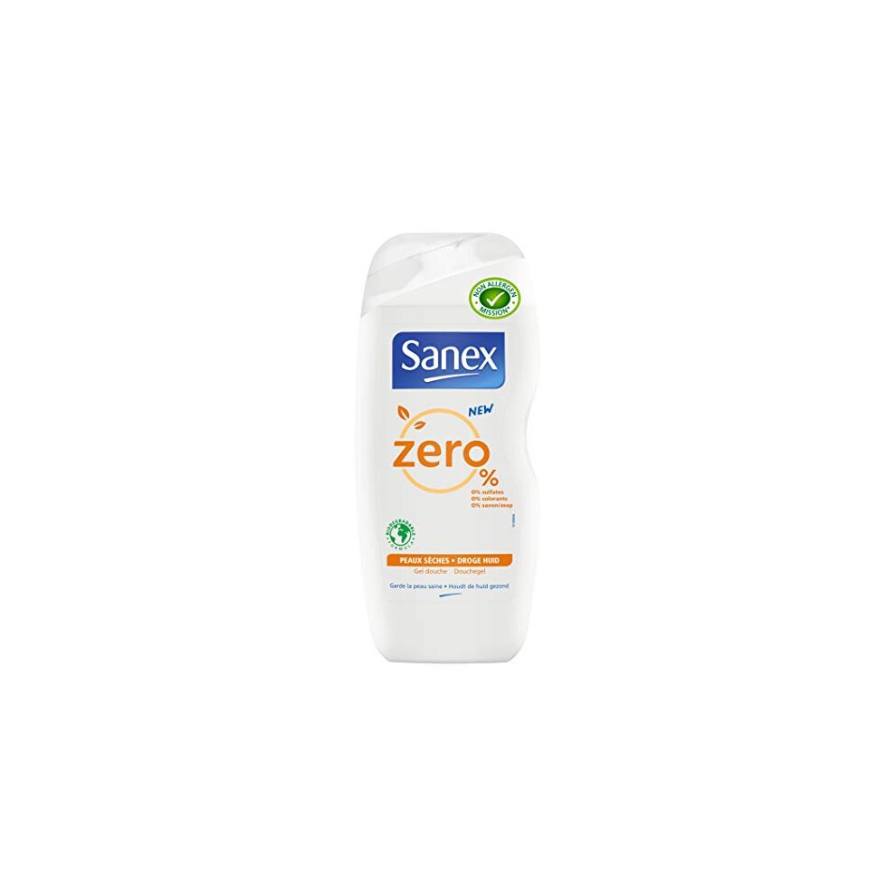 Sanex Shower Gel Zero% Biodegradable Dry Skin - 250 ml - Pack of 1