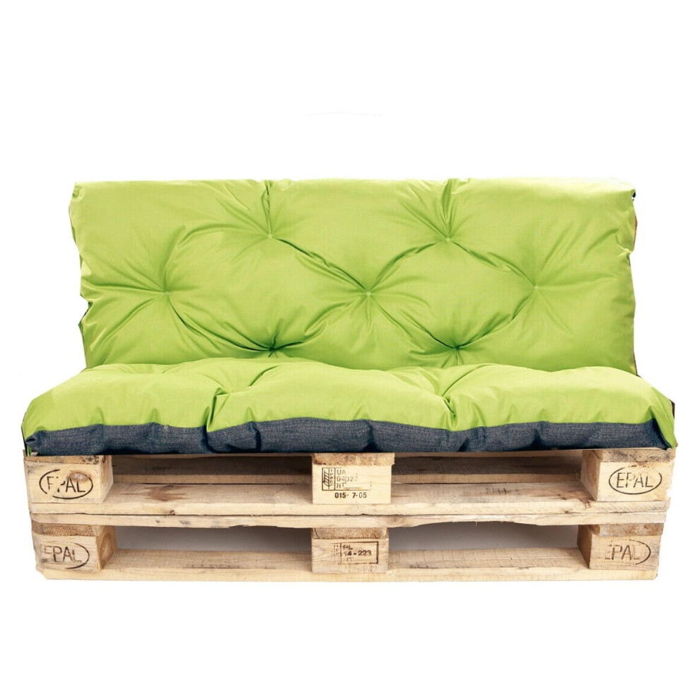 Pallet Cushions |seat 120 x 60 and Backrest 120 x 60cm |Pallet Cushions set Lime