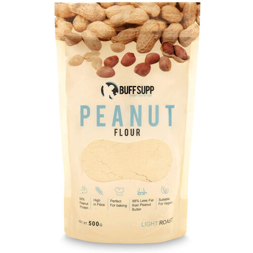 BuffSupp, Premium Peanut Flour, Light Roast, 500g, (17.63oz)
