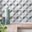 (1) GEOMETRIC GREY Self-adhesive Wall Tiles 2