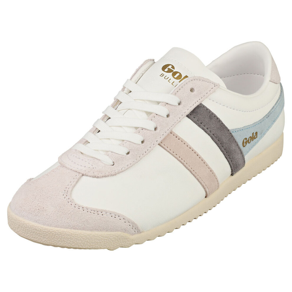 Gola Bullet Trident Womens Fashion Trainers in White Blue - Size 8 UK