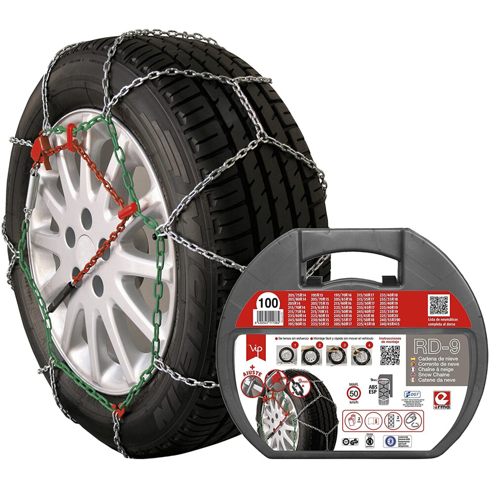 Rd9 0842034511138 Snow Chains, Metal 8420345111384
