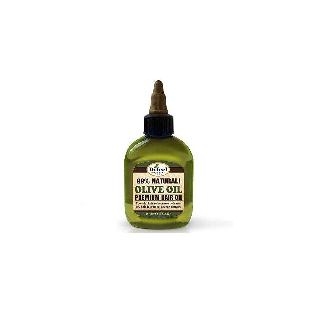 Difeel Premium Natural Hair Oil - Olive Oil, For Extra Dry Hair, Rejuvenates Hair, Leaves Hair Softer & Manageable, Moisturizes Hair & Provides