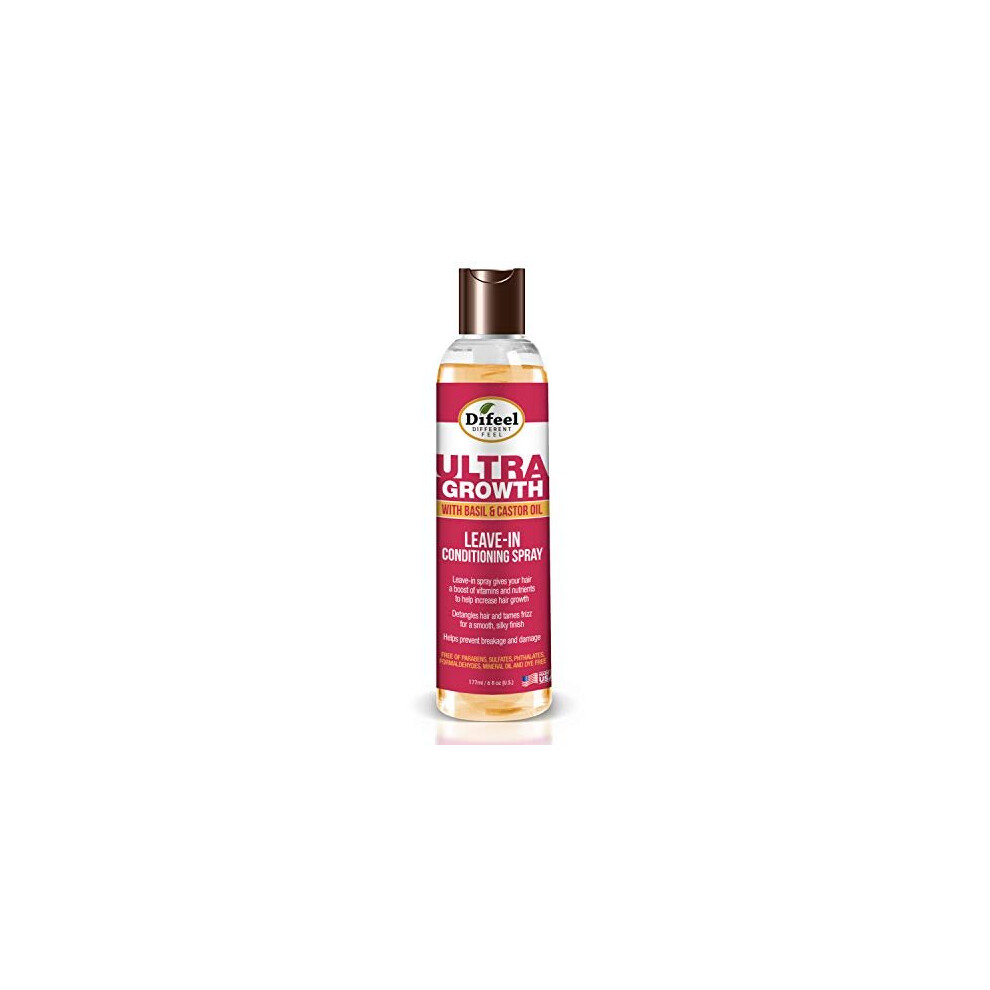 Difeel Ultra Growth Basil & Castor Hair Oil Leave In Conditioning Spray 175 Ml