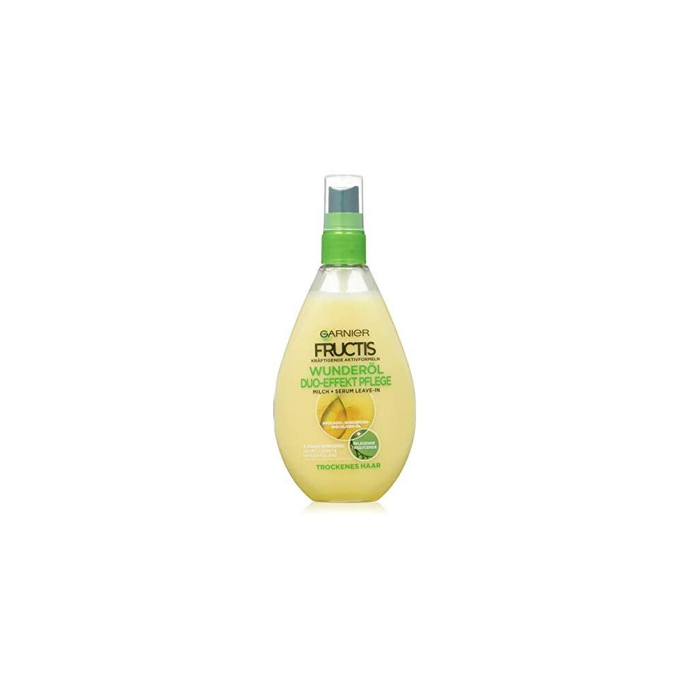 Garnier Fructis Duo-Effect Care Oil Hair Treatment / Intensive Hair Oil for Spraying Without Rinsing (with Valuable Natural Oils - for Dry, Dama