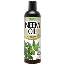 HARRIS Neem Olie, 100% Koudgeperst en Ongezuiverd, 12 Ounce voor Planten