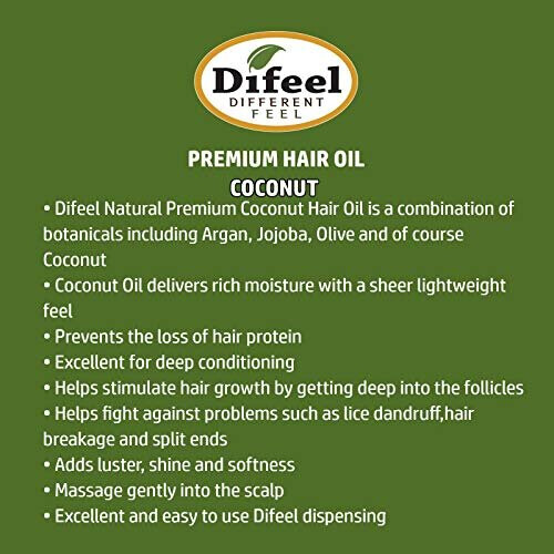 Difeel Aceite de Coco para Cabello 7.1 onzas (Paquete de 3) 1