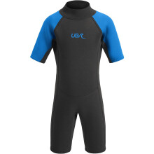UB Kids Sharptooth Shorty Wetsuit Black/Blue 11-12 Years