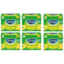 Tetley Green Tea Bags, Lemon, 50 Count(Pack of 6), 300 Count