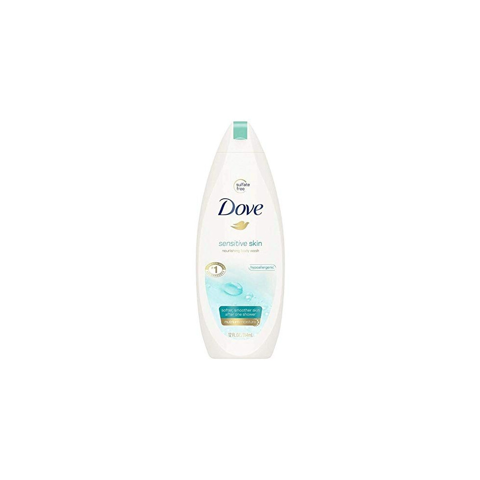 Dove Sensitive Skin Nourishing Body Wash, 12 Ounce (2 Pack)