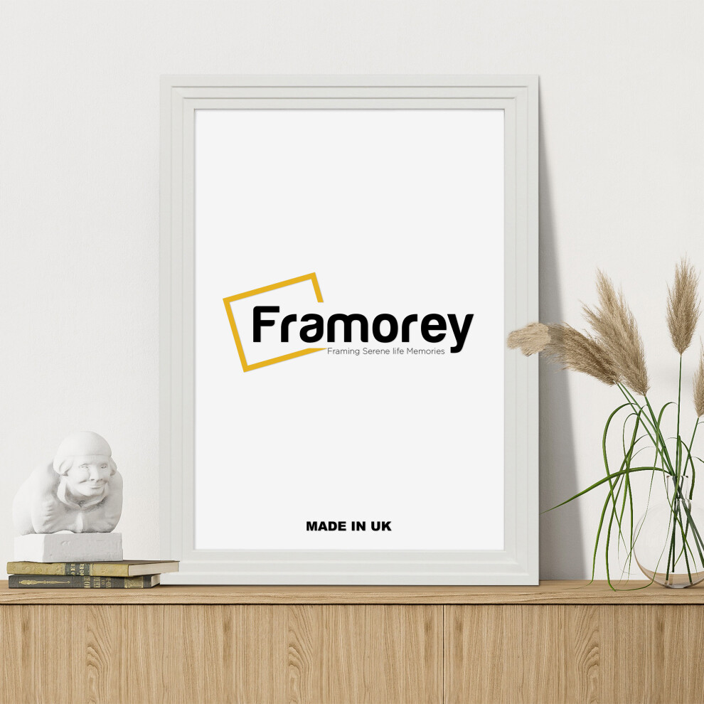 (36x10 Inch) White Photo Frames / Picture Frame / Handmade Wood Effect Step Style Frame / Wall Art Poster Frames / Various Size-image-OPC-P8ZGRC8-NEW