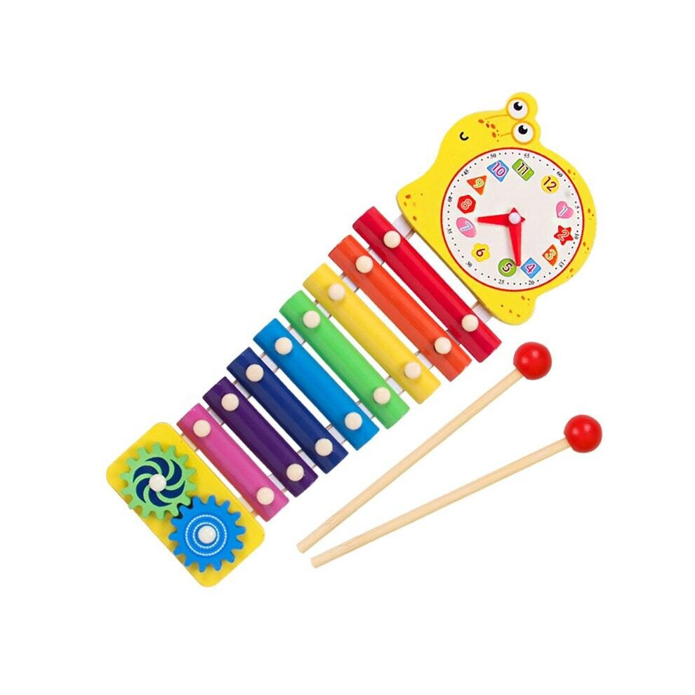 (Yellow) Hand Knocking Piano Musical Hand Xylophone Orff Musical Instruments Early Education Enlightenment Instrument for Children