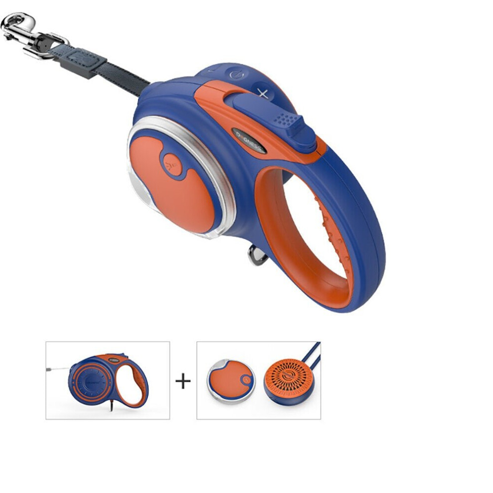 () Reflective Retractable Dog Leash, One Button Brake & Lock Anti-Slip Handle, Strong Nylon Ribbon Tape for Small Medium Large Dogs