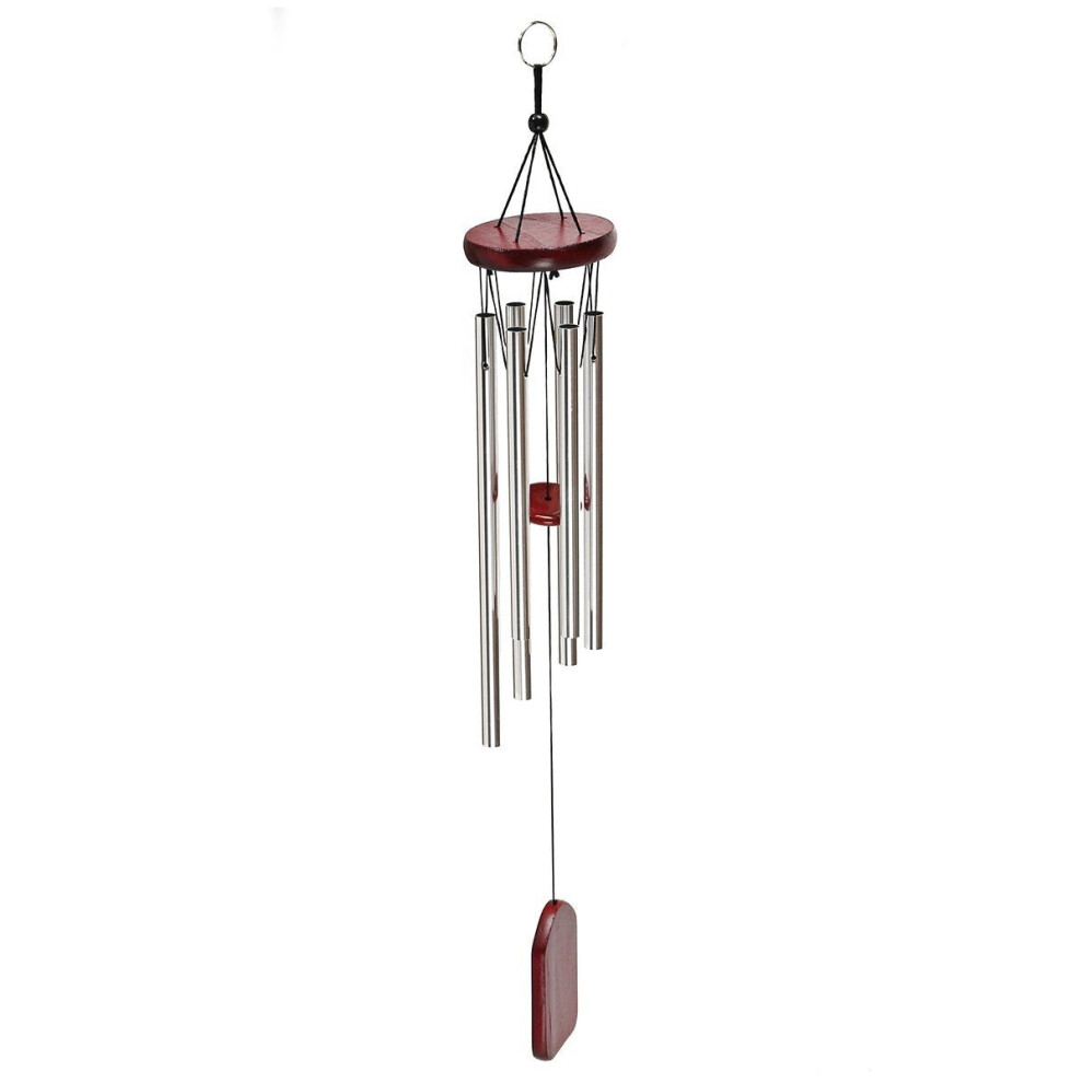 Metal Six Tube Wind Chime Japanese Pastoral Aluminum Tube Wind Chime Wooden Wind Chime Balcony Hanging Door Decoration