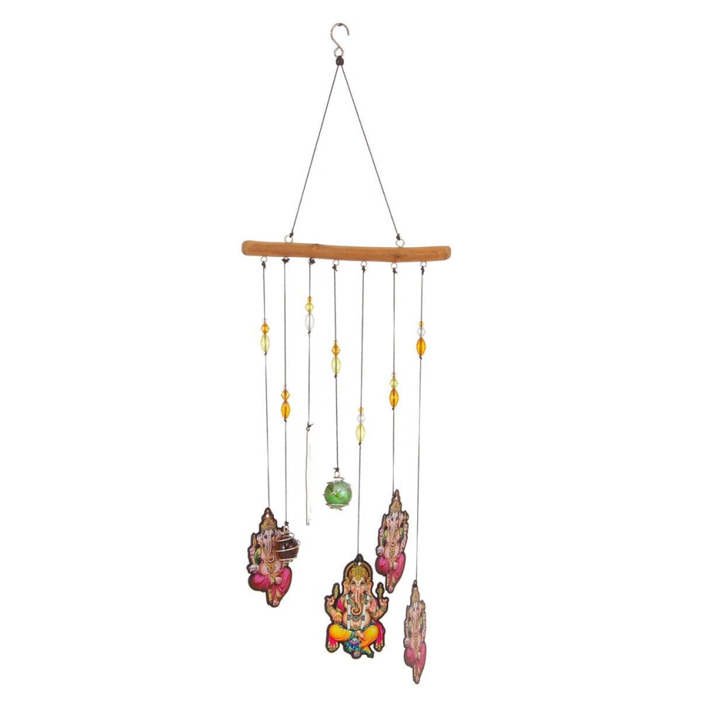 (A) Wind Chime Wooden Creative Alloy Sheet 60cm Printing