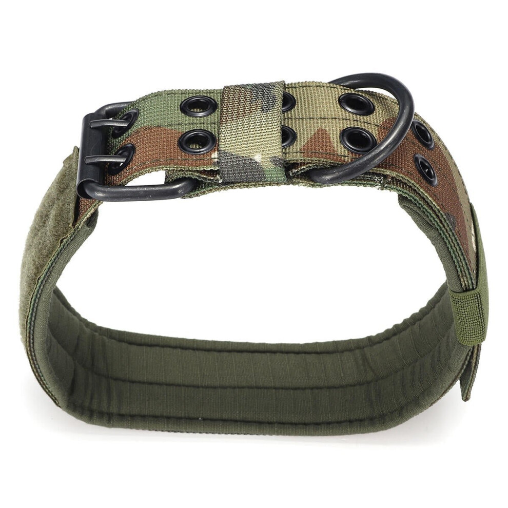 () M Tactical Military Adjustable Dog Training Collar Nylon Leash w/Metal Buckle