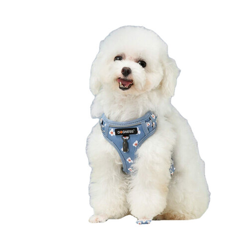() Harness and Leash Sets Adjustable Lengths Reflective Design Breathable Mesh Dog Collar for Small Pets